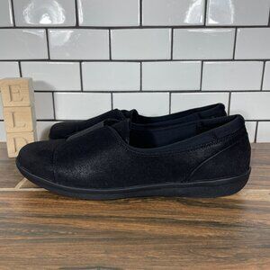 Clarks Ayla Band Womens Size 10 Shoes Black Cloudsteppers Comfort Slip On
